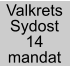 Valkrets Sydost 14 mandat